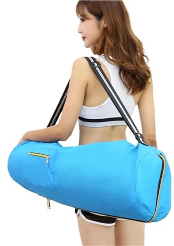 Pilates Matte Tasche 80 cm Fitness-Aufbewahrungstasche, multifunktionale Oxford-Yogamatten-Aufbewahrungstasche, große Kapazität, leicht, faltbar, for Outdoor-Camping FüR Frauen Und MäNner(Blue color)