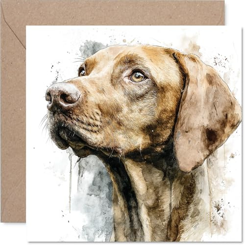 Ungarische Vizsla-Geburtstagskarte für Männer und Frauen, Hunderassen, Happy Birthday Karte für Tochter, Onkel, Bruder, Cousin, 145 mm Geburtstagsgrußkarten