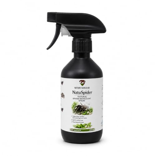 NatuSpider Natural Spider Repellent Spray 250ml – Natural Plant-Based Spider Deterrent for Indoor & Outdoor Use, Non-Toxic, Made in UK