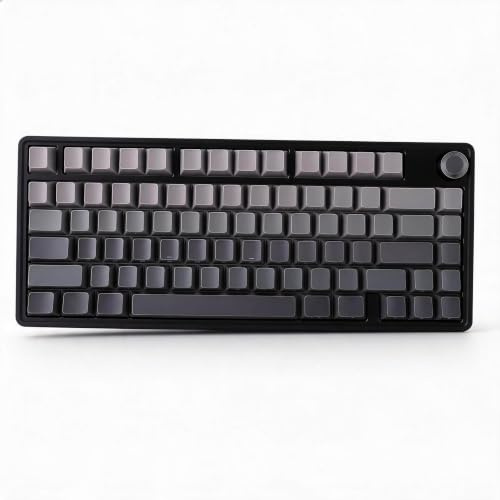 Sxhlseller Gradient Wireless Mechanical Keyboard with 75% Layout | Bluetooth 2.4GHz and Type C Modes, Full Key Hot Swap, 4000mAh Battery, RGB Lighting and Media Knob