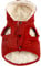 JoyDaog Warmes Fleece Hund Hoodie im Winter, kleine Hundejacke Welpe Mäntel mit Kapuze (Rot S)