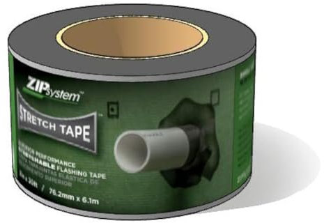 Huber Zip System Stretch Tape | 3 inches x 20 feet | Self-Adhesive Flexible Flashing for Doors-Windows