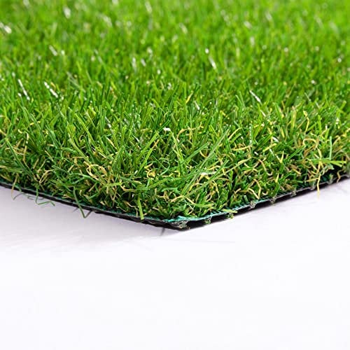 Steffensmeier Kunstrasen Michigan | Sonnenstunden: 20.000 | 32 mm | Outdoor | Meterware | wasserfest | Grün, Größe: 100x100 cm