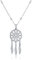 WANDA PLATA Kette Traumfänger Kette Anhänger Echt Sterling Silver 925 Dreamcatcher Feder Schmuck Damen, Geschenk für Mädchen, Frauen, Freundin zum Geburtstag