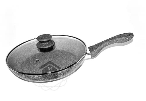 MRcasalinghi Padella Cuore di Pietra Antiaderente con Coperchio cm. Ø 28