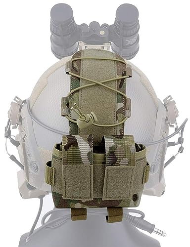 KRYDEX Gear Taktische Helm Batterie Tasche, Gegengewicht Tasche Ausgleichsgewicht Tasche mit Klettverschluss für MK2 Taktische Helme