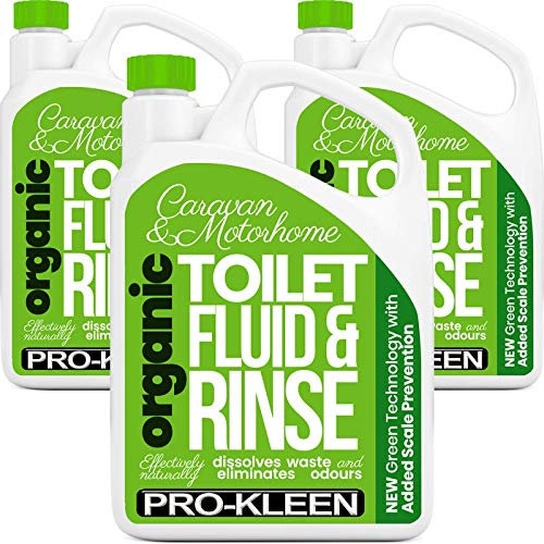 Pro-Kleen Organic Caravan Toilet Chemical Fluid Rinse Green Solution Cleaner 6L for Caravan and Motorhomes - Eco-Friendly, Formaldehyde Free - 6 Litres