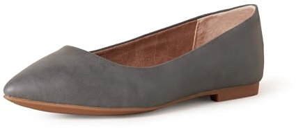 Amazon Essentials Damen Ballerinas mit spitzem Zehenbereich, Dunkelgrau, 39 EU