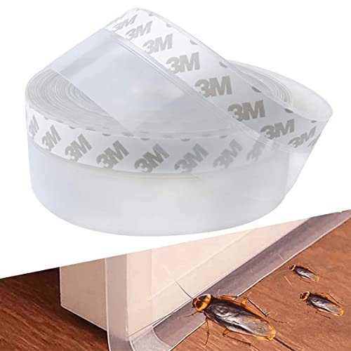 Outinhao 10m Tira de Sellado Burlete Bajo Puerta Cinta Autoadhesiva Silicona para Puerta, Aislamiento, Acústico, a Prueba de Viento, Anti-bug de Sellado