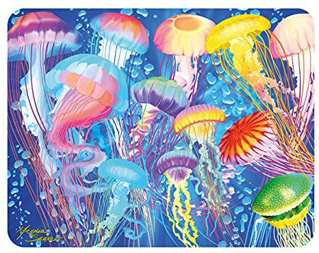 3D LiveLife Magnet - Qualle Jiggle von Deluxebase. Linsenförmige 3D Qualle Kühlschrankmagnet. Dekoration für Kinder und Erwachsene mit Kunstwerk lizenziert von bekannt Künstler, Michael Searle