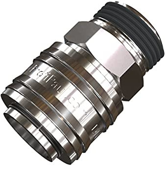 Raccordo ad aria compressa in acciaio 1/2 AG, autosigillante