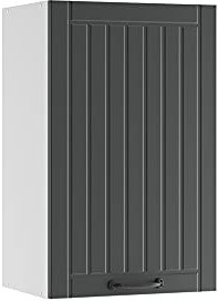 Vicco Hängeschrank Fame-Line, hängender Küchenschrank, Anthrazit/Weiß, 45 cm