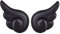 Asudaro Motorradhelm Horn - 1 Paar Engel Dekoration Zubehör Mit Kunststoff Saugnapf Flügel Für Ski Bike Helm, Schwarz