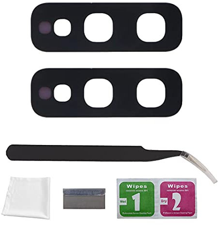 Eonpam 2er-Pack Kamera Glas für Samsung Galaxy S10e G970 Original Rückseite Kamera Linse Glas Ersatz HD Kameraschutz Camera Glass + Reparatur Set