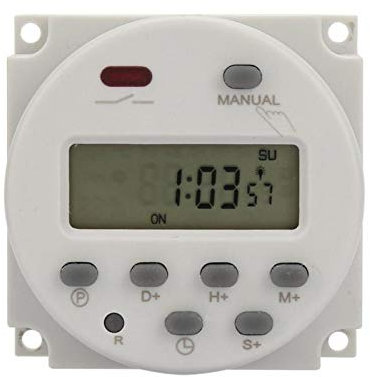 Kuuleyn Zeitschaltuhr, Kleiner Typ 7 Tage programmierbare Zeitschaltuhren mit digitaler Anzeige Unterputz-Zeitschaltuhr für Lichter, Ventilatoren und Motoren einpolig(5V DC)