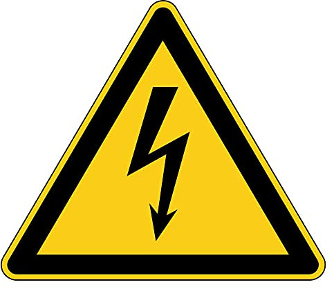 Aufkleber Warnung vor elektrischer Spannung 100 x 87 mm · 10 Stück