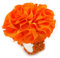 Avalaya Bague flexible en soie et perles de verre Orange 40 mm, Verre Tissu Verre
