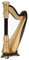 Jenngaoo Hölzernes Mini Harfen Modell, 16 cm handgefertigte hölzerne Harfe Miniatur Musikinstrument Replik Home Office Dekoration