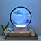 CNANRNANC Veilleuse 3D Sable Fluide Sablier Lampe Image de Sable Mobile Décor Dynamique 3D Sablier 3D Mer Profonde Paysage Sable Photos de Sable 3D à Tourner, Paysage Naturel Décoration Sablier