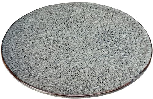 Leonardo Matera 022986 Plat à tarte en céramique – Plateau rond pour gâteaux, tartes, pizzas, etc. – Diamètre 34 cm – Passe au micro-ondes et au lave-vaisselle – Anthracite
