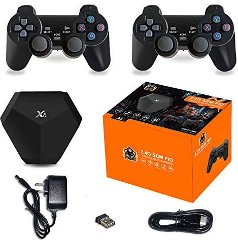 Consola Retro Arcade, Videoconsola inalámbrica, H Consola de Juegos 4K HD HDMI Home Nostalgic Magic Box Consola de Juegos de TV Consola de Juegos PS1 Consola de Juegos Retro inalámbrica, Stick de Vid