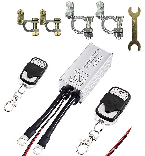 ZHOFONET Interrupteur De Déconnexion De La Batterie à Distance,DC12V 200A 164 Pieds De Longue Distance Sans Fil pour Voiture Antivol Interrupteur D'isolation utilisé pour Voitures (Boîtier Métal)