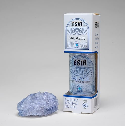 ESIR Blaues Himalaya-Kristallsalz – Hochwertiges Salz aus dem Himalaya-Gebirge – Natursalz in der Küche sehr gefragt – Reich an Mineralien und Spurenelementen – 95G (Blue Salt)