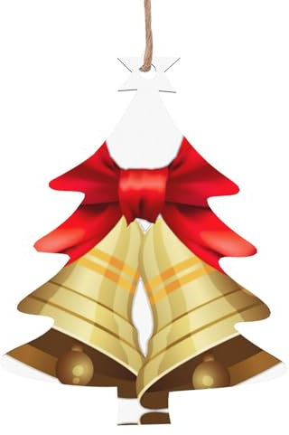 Weihnachtsglocken Weihnachtsschmuck - Holz Ornamente für Weihnachtsschmuck mit Anhänger