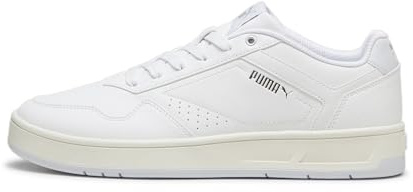 Puma Court Classic 353780 Herren Sneaker für Sportliche Spaziergänge in Weiß, Low-Top, Schnürung, Unisex-Größen 40, 41, 42