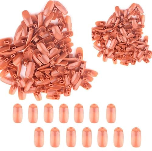 Moonoubeans Nail Practice Hand for Acrylic Nails, 200 Pcs Practice Finger Tips Life Size Nail Art Training Hand Trainer MakeUp Tool Fake Finger Nail Tips for DIY Training Manicure Art Tool
