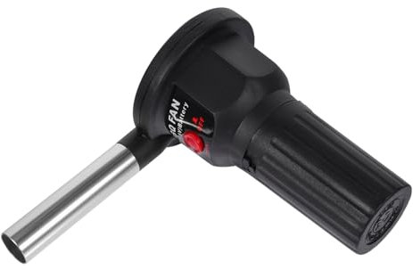 Tragbarer Grillventilator mit Grillfeuergebläse, Schwarz