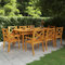 NITCA Sitzgruppe Garten Holz Essgruppe 8 Personen Massivholz Akazie Gartenmöbel Set mit 8 Gartenstuhl Gartenmöbel Essgruppe Gartengarnitur Holz Sitzgarnitur Gartentisch Balkonmöbel Set