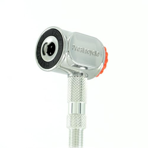 Prestacycle Pro Presta Head – Auto-Lock Bicycle Tire Pump Head for Tubeless & Presta Valves, 90° Steel Design, Presta Valve Pump, Presta Adapter, Compatible with Prestaflator Pro & Premium Floor Pumps
