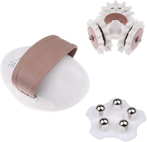 CELLUSTOP - Masseur palper rouler Anti-Cellulite du Corps 3D Rouleau de massage auto-massage avec 6 rouleaux de massage rotatifs - 5 boules magnétiques - 2 intensités de massage