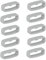INF 10er-Pack Schlaufe für 20 mm breite Uhrenarmbänder, Ersatz-Uhrenarmbandschlaufen, Silikonschlaufe, Praktische Ersatzschlaufe