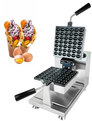 PJDDP Gofrera De Burbujas Comercial 1200W Gofrera para Gofres Cuadrada, Waffle Maker Antiadherente para Cumpleaños Infantiles,Fiestas Familiares,Pascua o Navidad, Control De Temperatura Y Tiempo