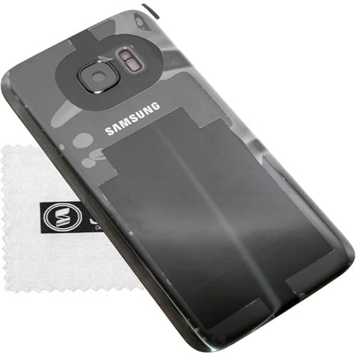 SHLOK Original Samsung Akkudeckel für Samsung Galaxy S7 (G930F) Schwarz mit Reinigungstuch
