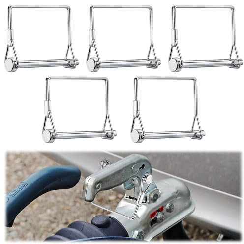 5 Stück 10 mm x 70 mm Klappsplint Quadratische, Splinte Rohrklappsplinte, Kohlenstoffstahl Klappsplinte Sicherungsstift Eckigem Bügel für Bauernhof Rasen Garten Anhänger Traktoren Kippern