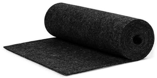 Filzrolle Filzstoff - 40cm x 250cm x 3mm,Bespannstoff aus Filz, für DIY Handwerken Dekoration Filzunterlage,Patchwork Filz tischläufer Kostüme(Schwarz)