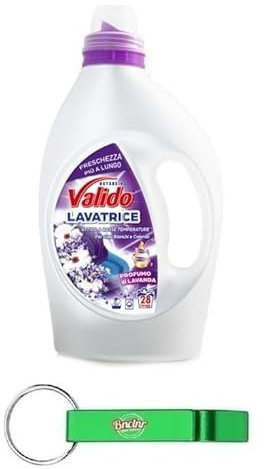 Valido Lavatrice Detersivo Lavatrice Lavanda 28 lavaggi 1,3 litri + Beni Culinari Portachiavi Gratis