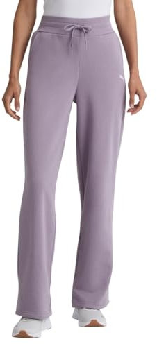 PUMA Pantaloni della tuta da donna in pile per gambe dritte invernali, Viola, XL