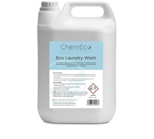 ChemEco Eco Laundry Wash (1x5Ltr) | Plant-derived ingredients offer a commercial, eco-friendly wash that is gentle on fabrics and ideal for daily laundry.