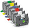 UniPlus 6x Kompatible für Brother Tze 18mm Selbstklebendes Etikettenband TZe-241 TZe-141 TZe-441 TZe-541 TZe-641 TZe-741 für P-Touch PT-D400 PT-D450 PT-D600 PT-P700 PT-E300VP PT-E500VP PT-P950NW