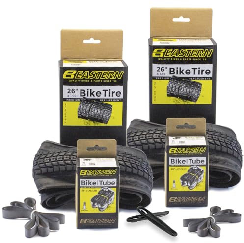 Eastern Bikes 66 cm x 1,95 Premium Ersatzreifen-Set, mit oder ohne Schlauchoptionen, Schrader-Ventil (2 Stück mit Schläuchen)