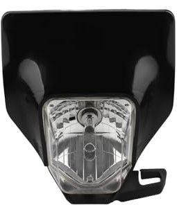 RLVYTA Scheinwerfer Fit Für HUSQVARNA FE TE 2018 17 MX Motocross Motorrad Weiß Scheinwerfer Scheinwerfer Kopf Licht Lampe Supermoto Verkleidung scheinwerfer(Black)