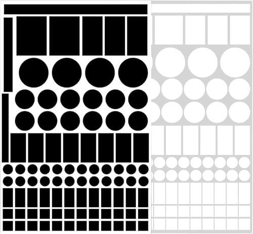 2 Blätter Lichtblockierung Aufkleber, Verdunkelung Aufkleber für elektronische LED Dimmen, schwarz und weiß Licht Dimmen Led Abdeckung.