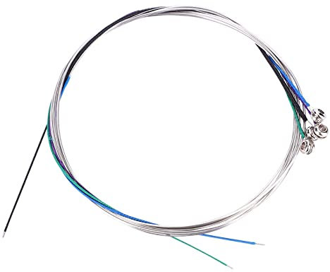 Jeu de Cordes en Acier pour Violon 4/4, Noyau en Acier enroulé en Argent pour Violon 4/4 avec Noyau en Inoxydable et en Alliage