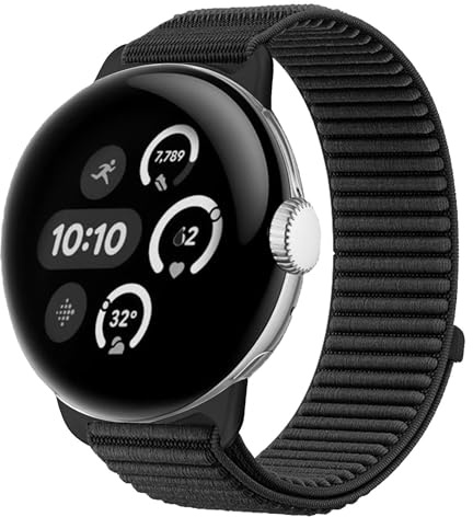 Wigento Smartwatch Armband Google Pixel Watch 4/3 / 2/1 45mm & 41mm Klettverschluss