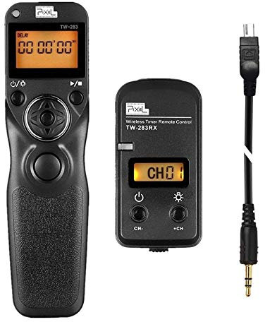 Pixel TW-283/DC2 sans Fil Intervallomètre Déclencheur à Distance avec Minuterie Télécommande pour Nikon DF D5600 D3100 D3200 D3300 D5000 D5300 D5500 D90 D7000 D7100 D7200 D610 D750 P7700 P7800