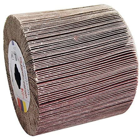 Rouleau de tambour de roue de ponçage à rabat abrasif KATSU pour machines de finition linéaire et brunissoirs grain 240